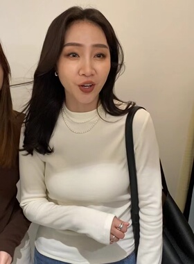 widelia十三行老板娘加绒半高领打底衫女小立领T恤纯色上衣9585-1