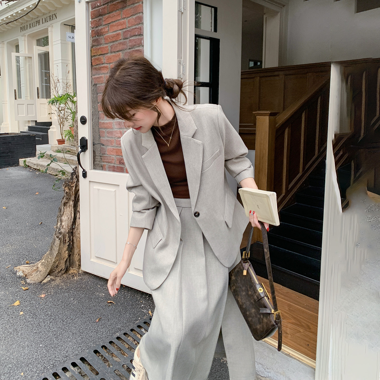 设计感西装百褶裙套装女春季2026新款流行爆款高级感半身裙两件套