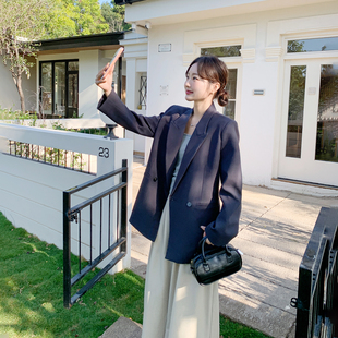 今年流行爆款灰色西装外套女春季2026新款英伦风收腰显瘦超火西服