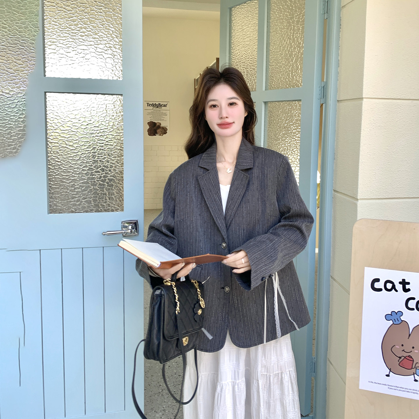 巨好看灰色休闲西装外套女春季2026新款气质高级感小个子西服上衣