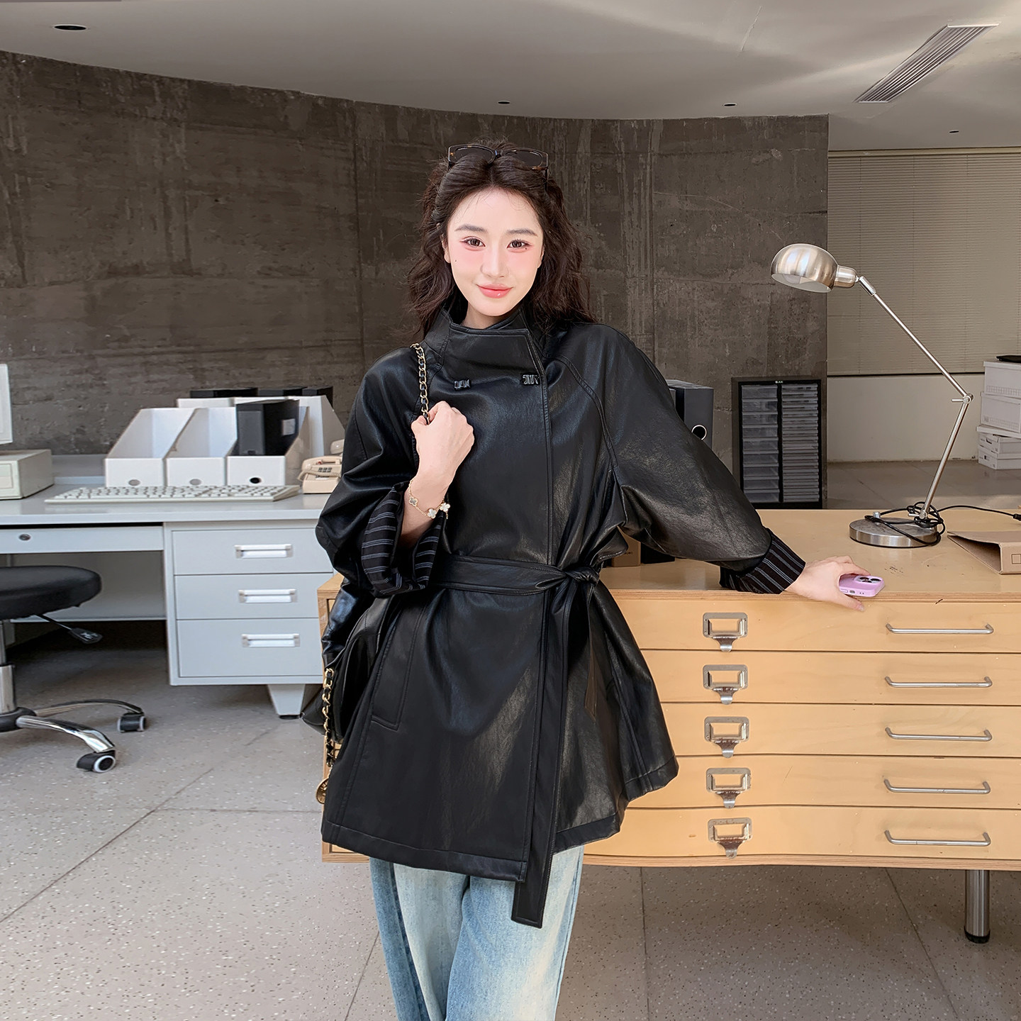 机车服黑色复古皮衣外套女春季2026新款收腰显瘦爆款高级感PU夹克