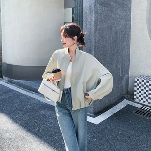 今年流行爆款立领皮衣短外套女春季2026新款超火减龄小个子PU夹克