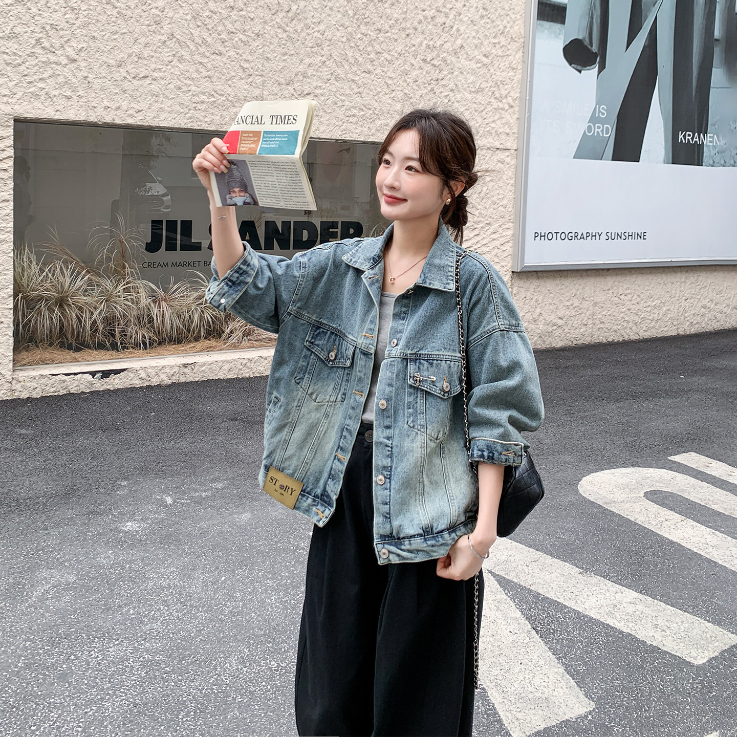 今年流行港风休闲牛仔外套女春季