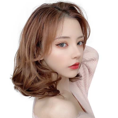 假发女短发一片式V型大波浪短卷发蓬松假发片隐形无痕接发假头发