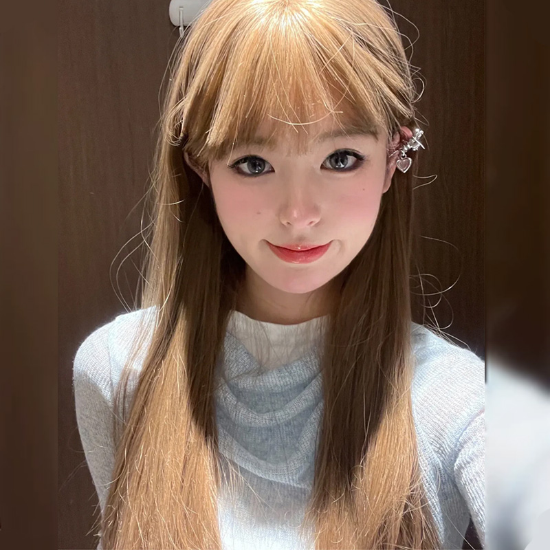 假发女长发全头套自然仿真长直发气质修脸网红空气刘海日常假发套