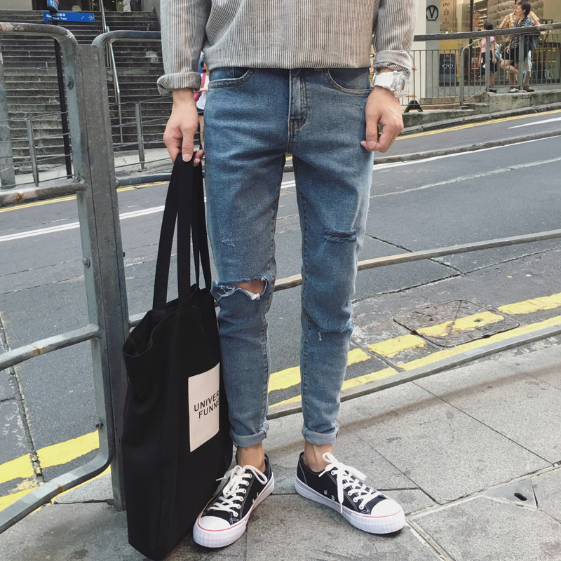 Jeans pour adolescent pieds Slim pour automne - Ref 1482146 Image 4