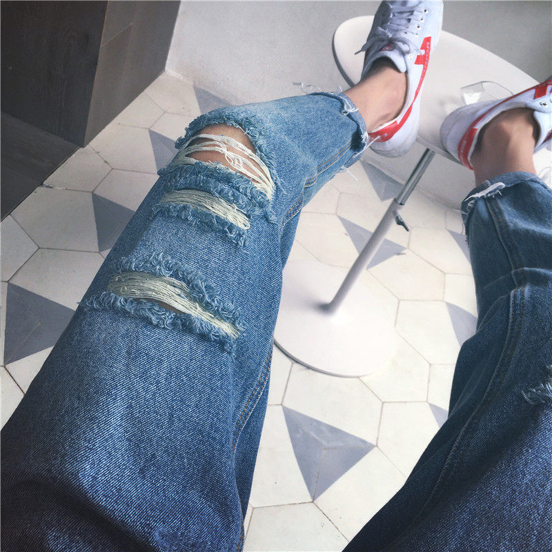 Jeans pour adolescent droite en vrac pour automne - Ref 1482074 Image 5