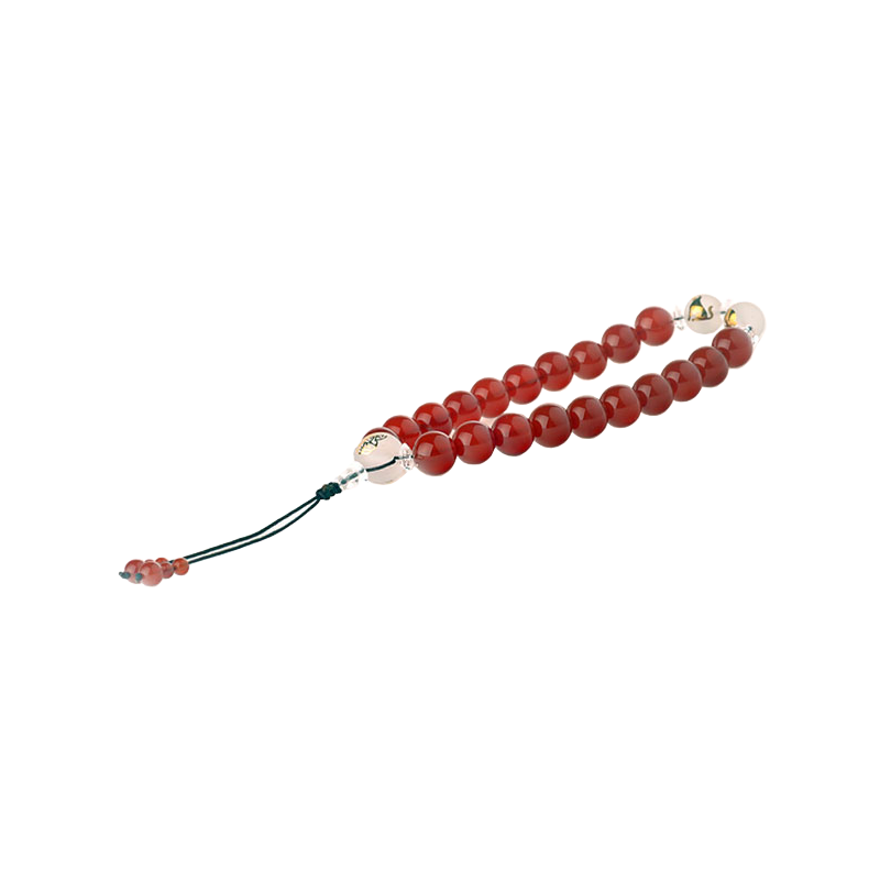 祥安阁属猴明卦车挂/生肖猴汽车挂件饰品/红玛瑙黑曜石虎眼石车饰