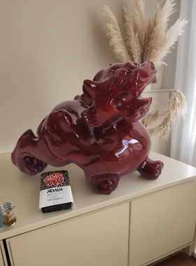 岫玉貔貅摆件小号貔貅玉石雕刻桌面摆件家居饰品一对天禄貔貅皮丘