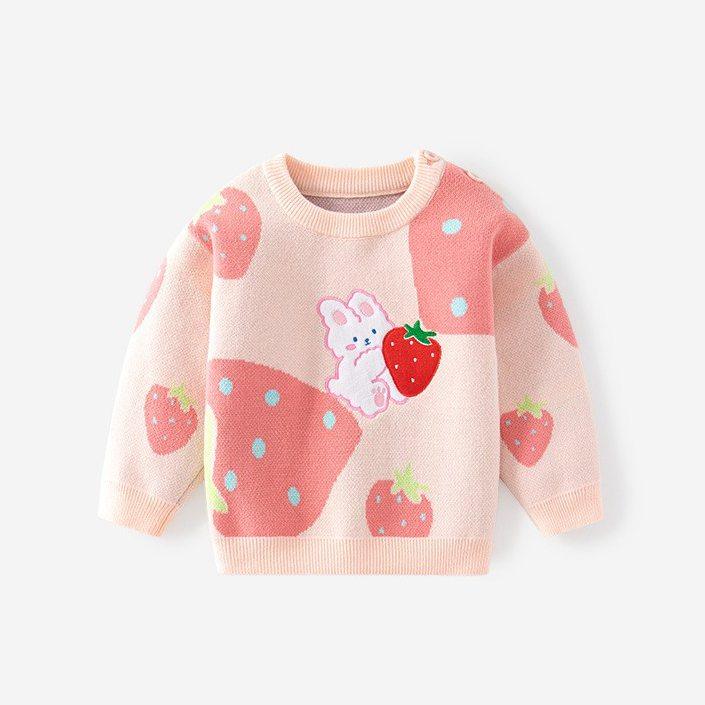 女童毛衣春秋宝宝纯棉线衣套头婴儿针织衫外套可爱小兔幼儿线衫,童装/婴儿装/亲子装,毛衣/针织衫,淘宝优惠券,粉丝福利购,淘宝优惠卷