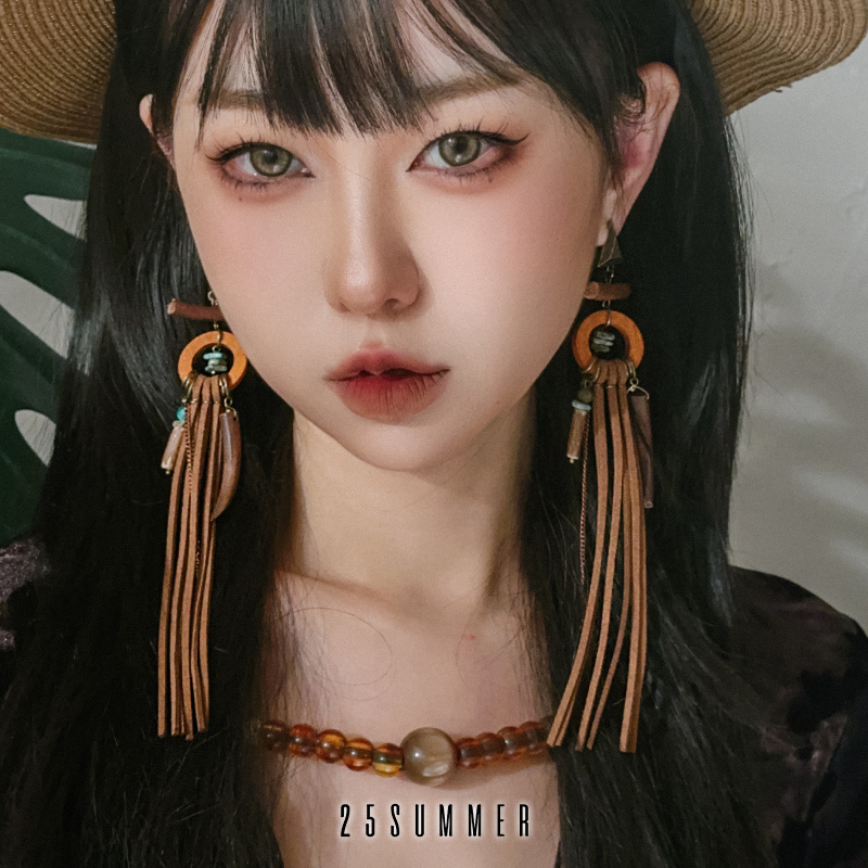 25SUMMER皮条部落风女流苏耳钉