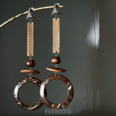 小众复古流浪部落风原木夸张耳环长款 25SUMMER原创 栖木 耳饰耳坠