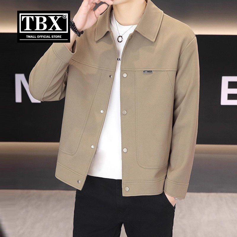 高端男士夹克外套2026新款春装商务休闲翻领行政茄克男款秋季棉服