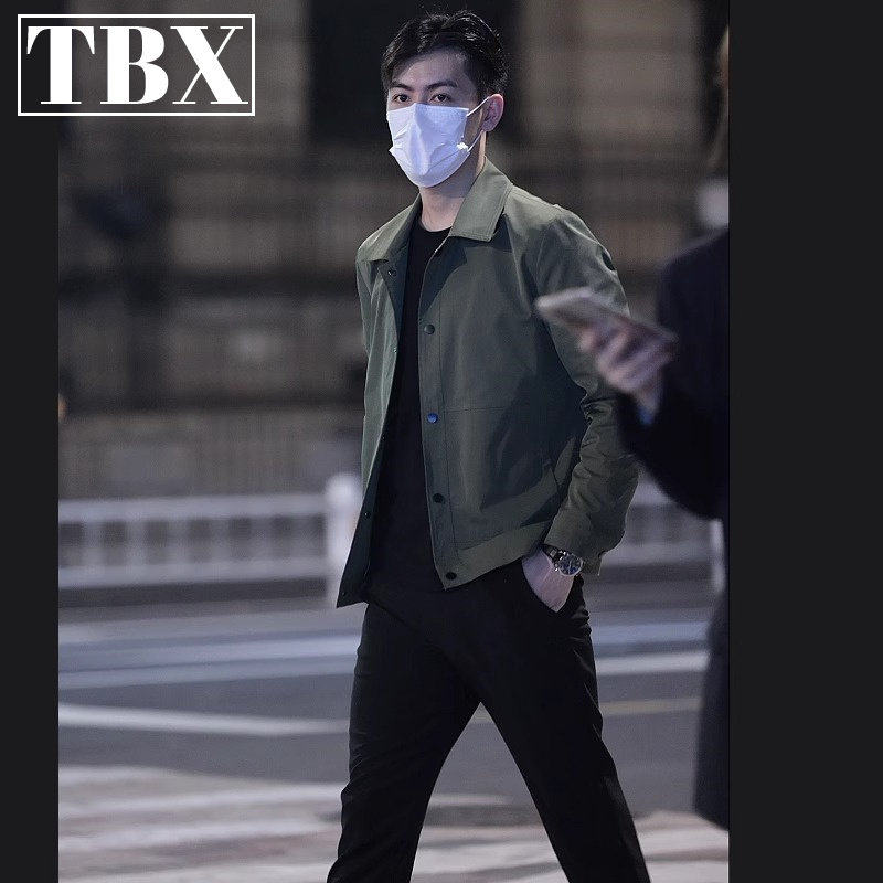 高端行政夹克外套男士春秋冬季2026新款商务休闲茄克男款冬装棉服