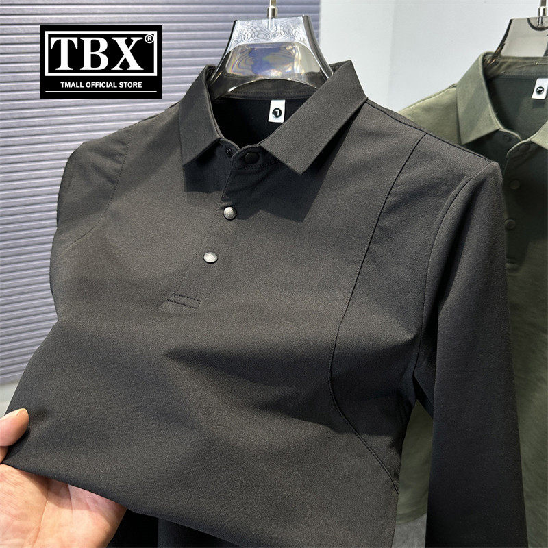 高端polo衫男士长袖T恤2026新款春秋冬季商务休闲衬衫领卫衣男款