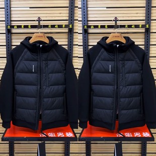 高级感连帽羽绒拼接夹克外套时尚 专柜轻奢 男士 新品 百搭潮 春秋季