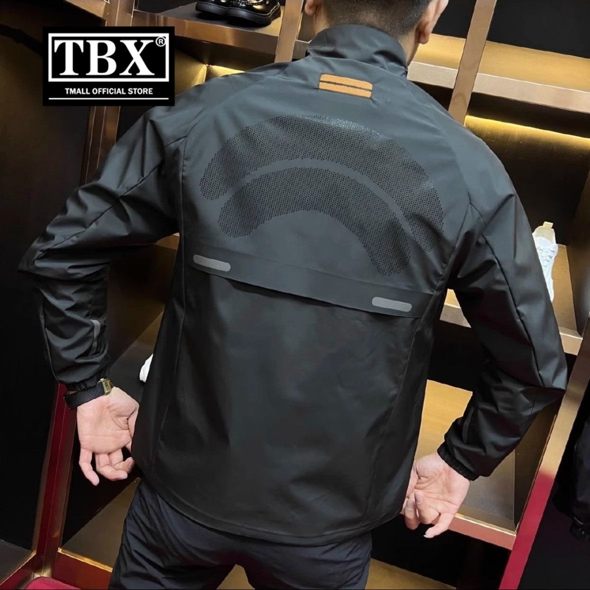 高端商务行政立领夹克外套男士2026新款春秋季休闲户外冲锋衣男款