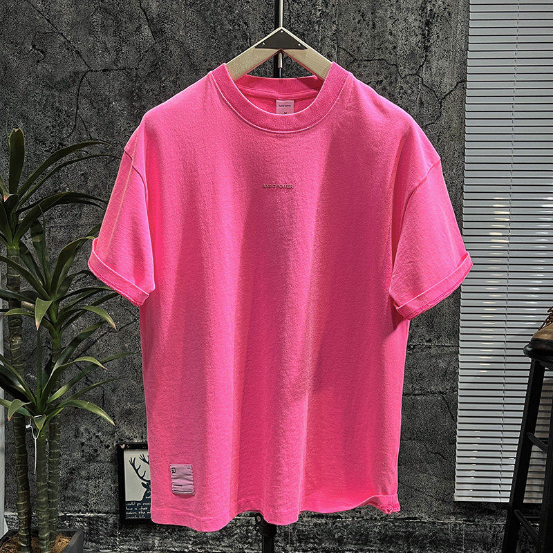 Mostarsea~ 多巴胺糖果色！重磅纯棉美式复古短袖男士宽松大码T恤