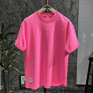 Mostarsea~ 多巴胺糖果色！重磅纯棉美式复古短袖男士宽松大码T恤