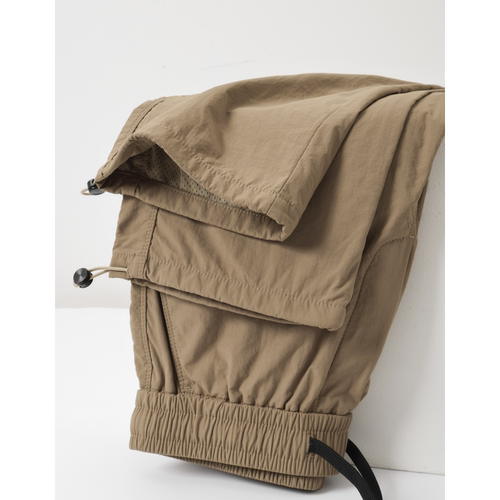 SUPDORX~不挑人卡其色！防泼水户外速干直筒可束脚冲锋裤男女春秋