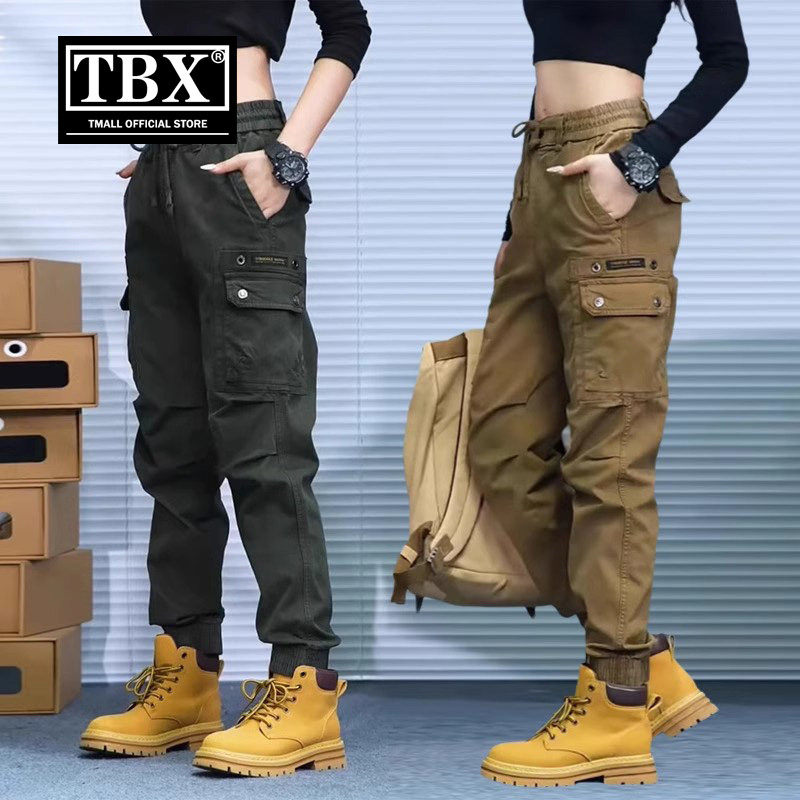 高端美式复古工装裤男士2026新款秋冬装加绒束脚休闲裤子男款春季