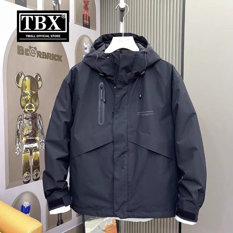 高端冲锋衣外套男士2026新款冬装爆款工装休闲连帽夹克男款春秋季