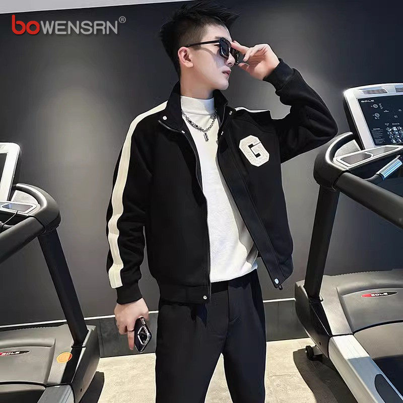 高端棒球服外套男士2025新款秋冬装潮牌刺绣痞帅加厚夹克棉服男款