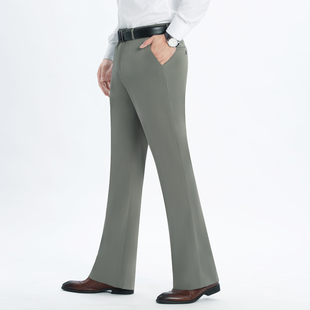 男舒适秋冬微喇叭裤 挺阔有型 直筒裤 高端垂感休闲裤 男 高腰阔腿
