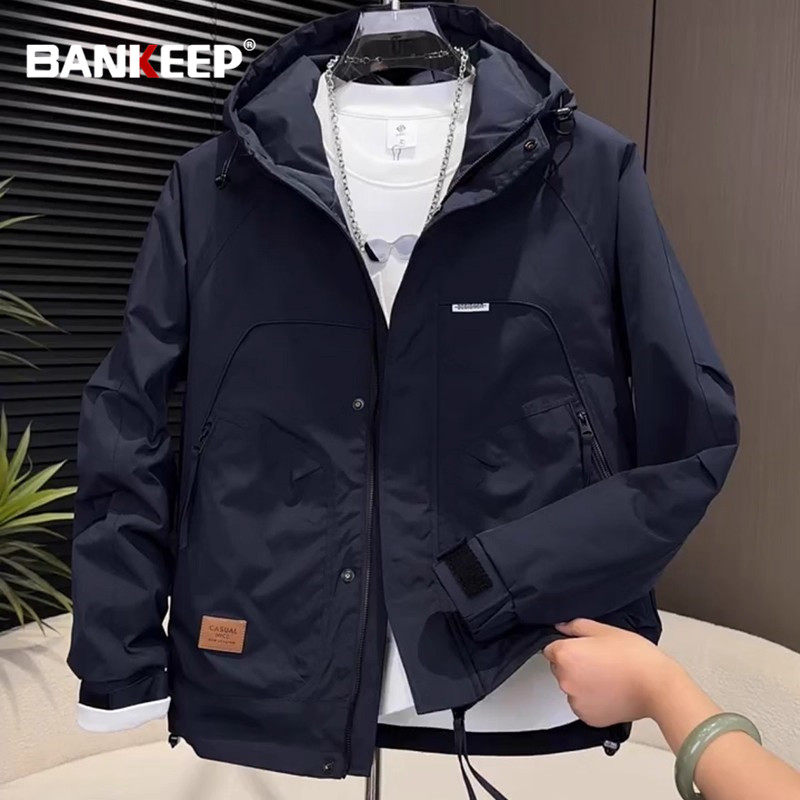 潮牌冲锋衣棉服男外套男士2025新款冬装爆款加厚痞帅夹克男款春秋