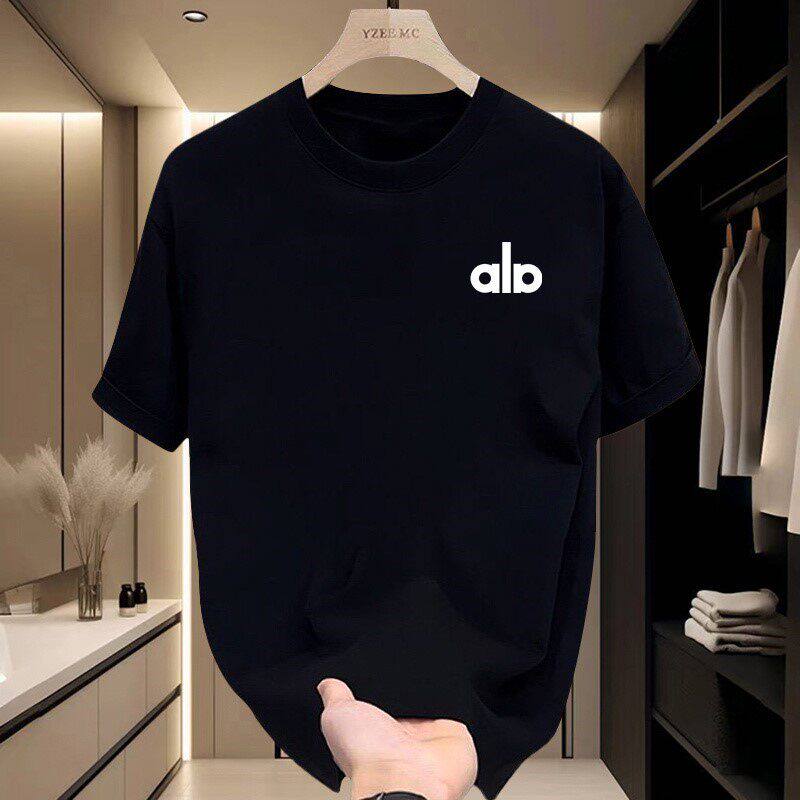 2025夏季新款短袖T恤男士宽松运动休闲透气纯棉圆领半袖情侣上衣