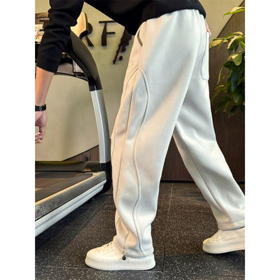 潮牌高级感阔腿卫裤男秋冬季2025新款宽松直筒运动裤痞帅休闲裤子