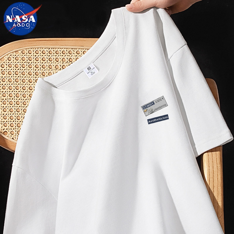NASA联名潮牌男士纯棉短袖T恤男图片