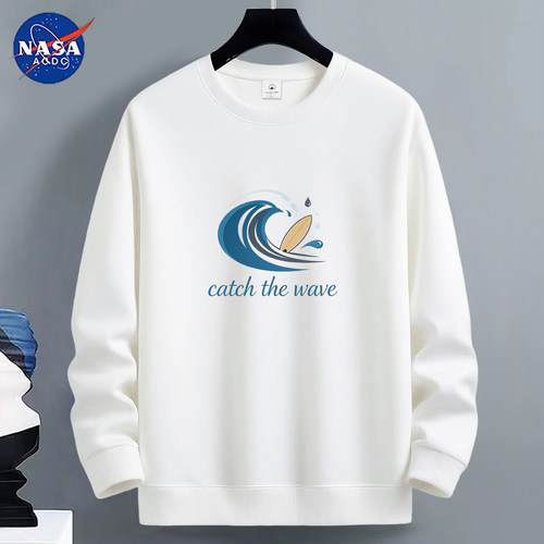 NASA联名男士卫衣2026新款秋冬季宽松加厚青少年印花长袖潮牌上衣