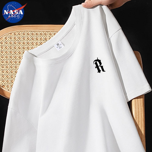 NASA潮牌纯棉短袖T恤男潮流宽松