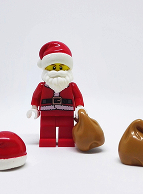 乐高 lego 圣诞老人人仔 hol036  城市 60063 布袋 圣诞帽