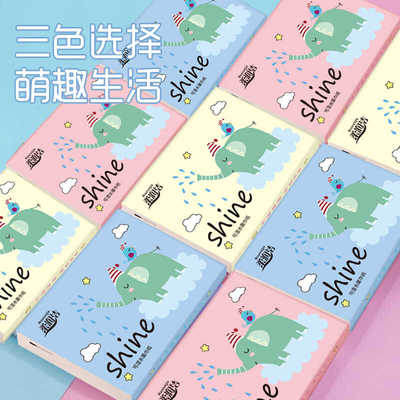 卡通印花便携随身抽纸巾5层20包
