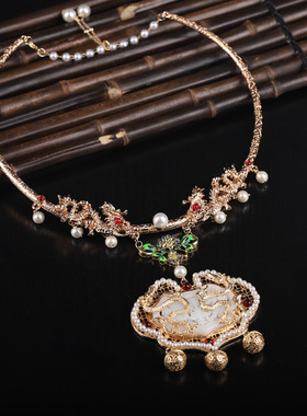 明制汉服平安锁璎珞长款项链