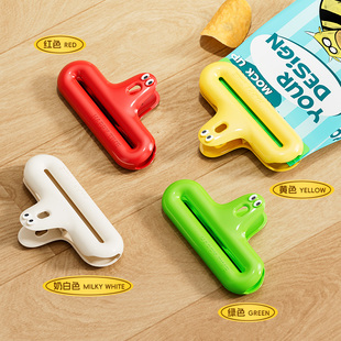 虫虫封口夹厨房家用保鲜塑料袋零食夹茶叶奶粉袋密封神器封袋夹子