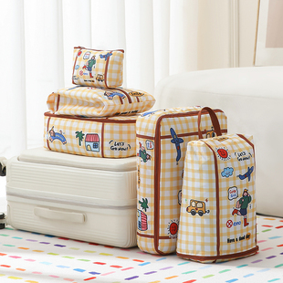 旅行收纳五件套行李箱整理包便携式收纳包洗漱包大容量衣物分装袋