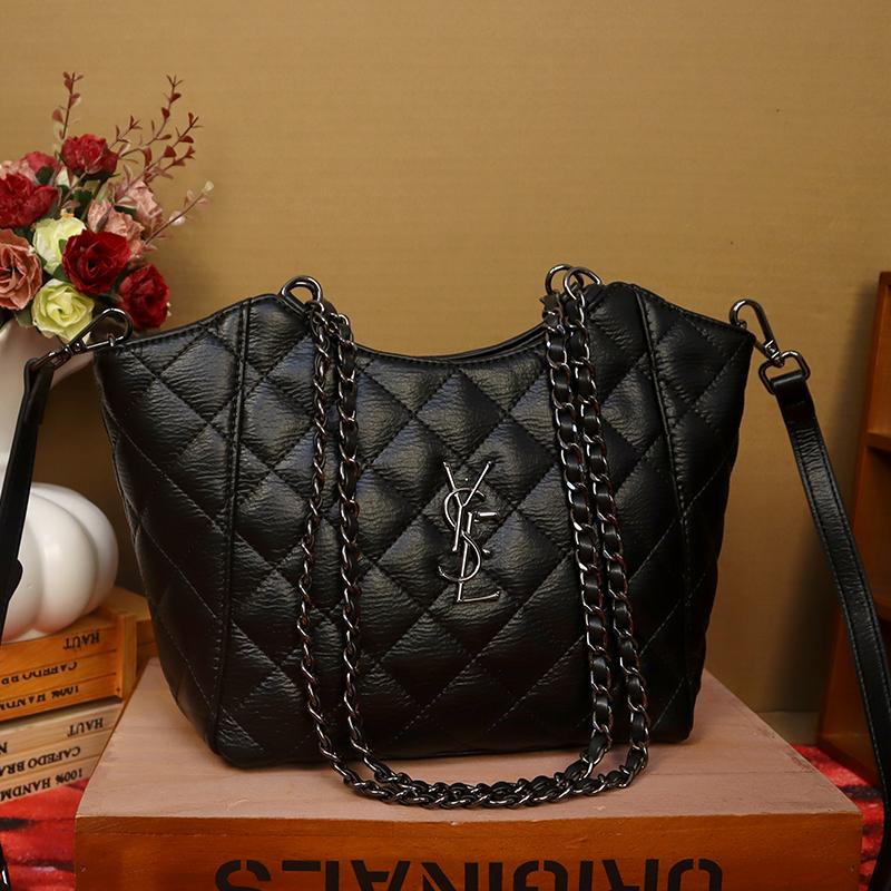 轻奢菱格大容量托特包