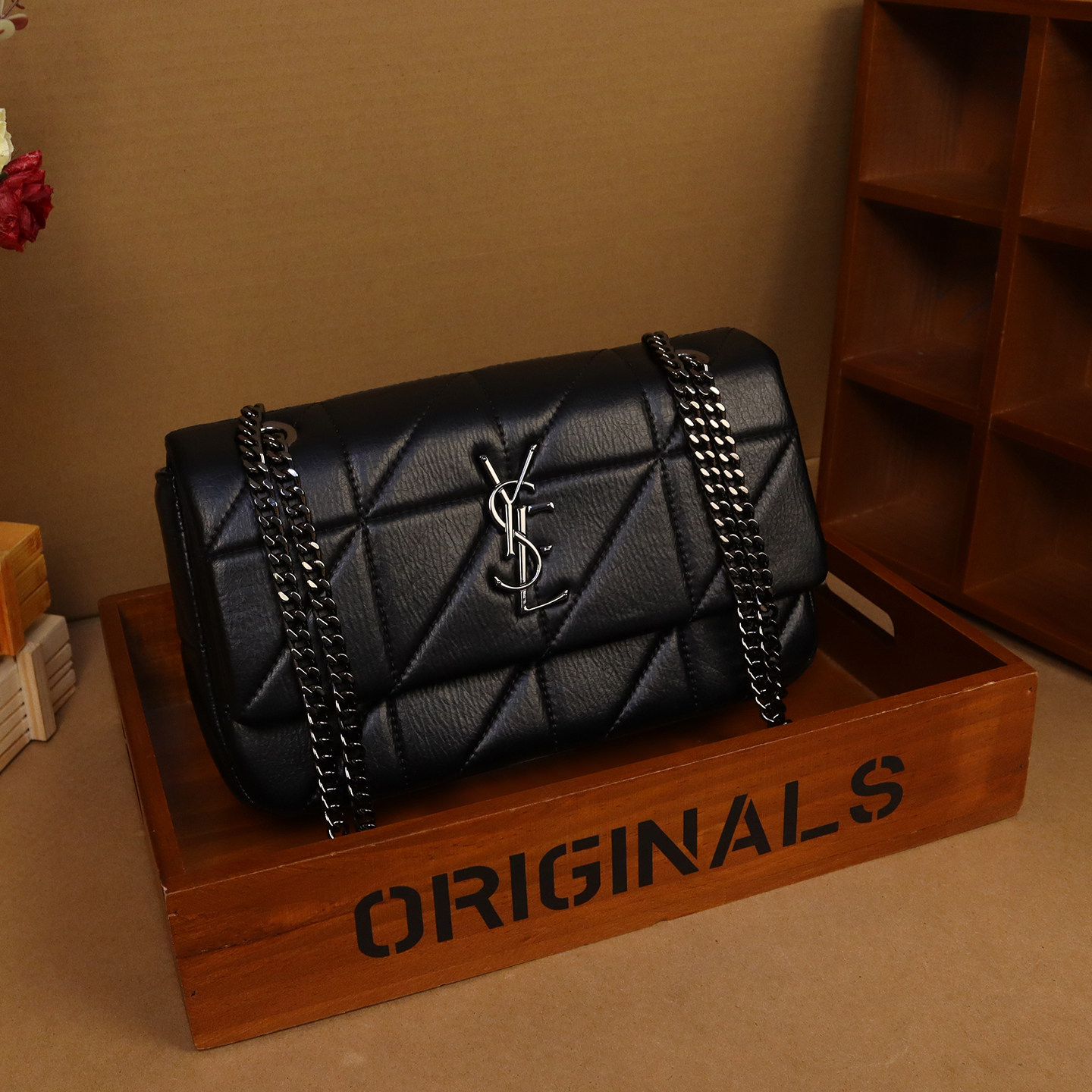 轻奢菱格纹链条包女黑色经典单肩斜挎包时尚百搭大容量女士小方包