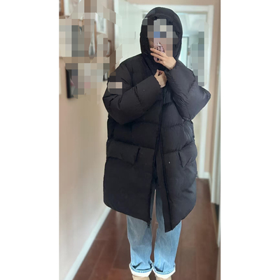 现货2025秋冬新款 M家加厚连帽中长款女士90白鹅绒羽绒服面包羽绒