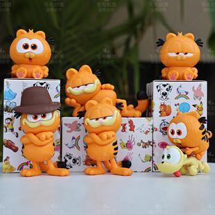 潮玩加菲盲盒手办模型GK系列Garfield猫手办电影摆件玩具桌搭件