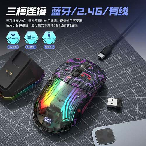 狼蛛SC630PRO无线三模电竞鼠标+