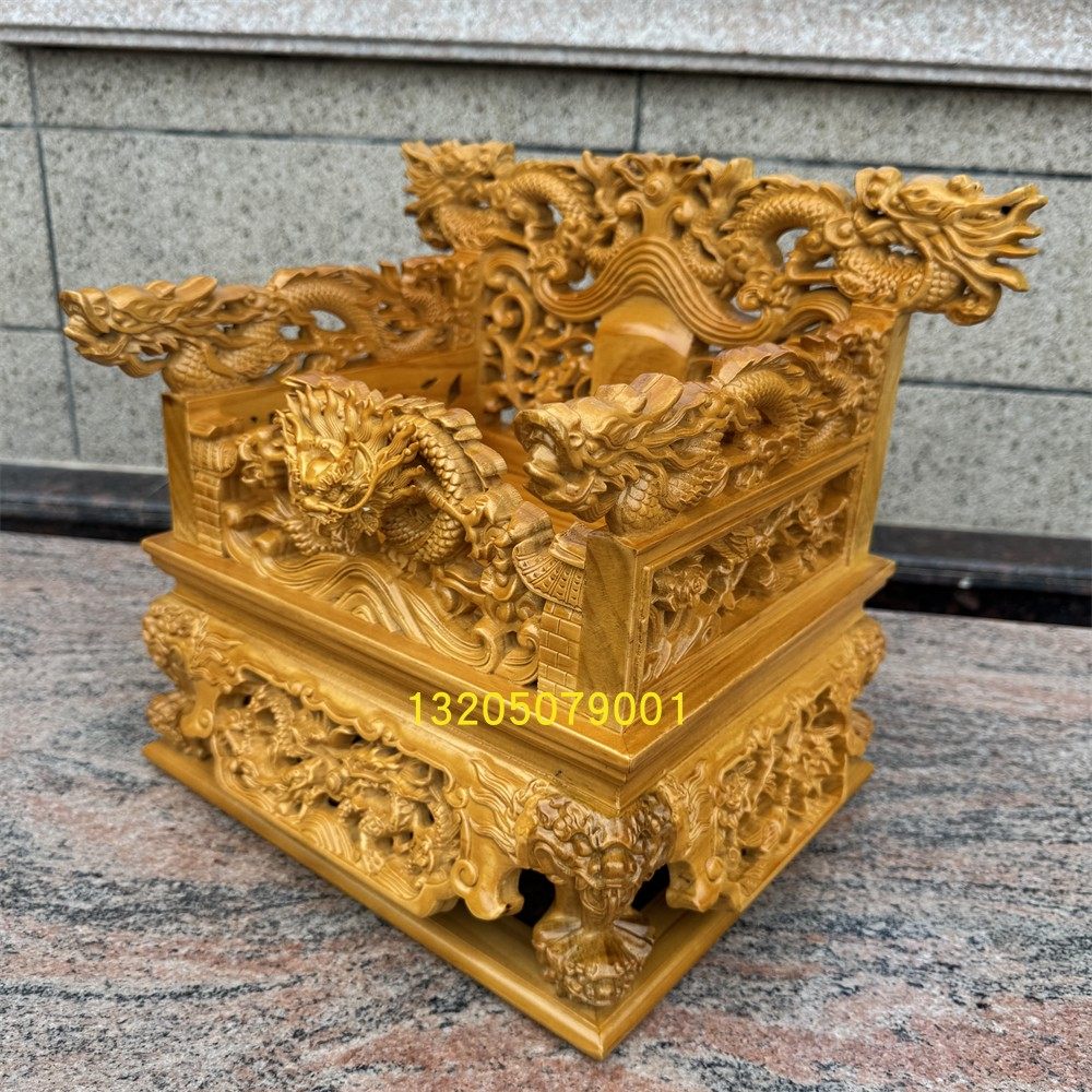 五龙椅木雕佛像座椅手轿手撵轿请椅神明龙椅辇轿神轿神像宝座手抱