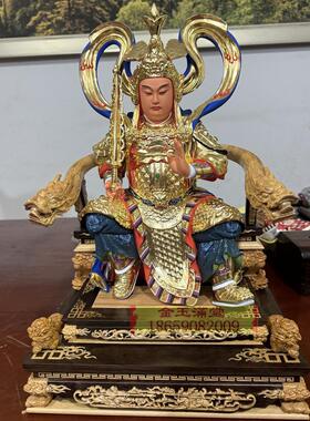 韦陀天韦天将军菩萨楼至佛手工雕刻神像摆件木雕工艺脱身佛像定制