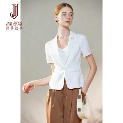 2026年新款设计感短袖西装外套女夏季新款时尚知性职场干练小西服