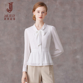 春秋高端简约长袖 女收腰2026新款 衬衣通勤上衣 职业气质白衬衫 法式