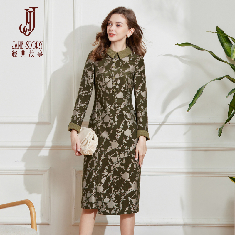 高级感法式复古连衣裙