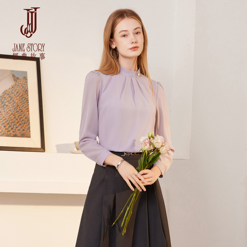 经典故事法式衬衫女2025春秋新款设计感衬衣长袖高级通勤雪纺上衣,女装/女士精品,衬衫,淘宝优惠券,粉丝福利购,淘宝优惠卷